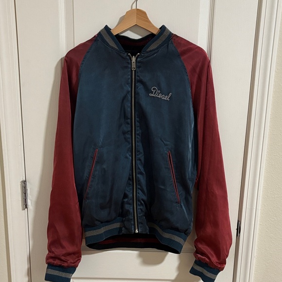 Black Bomber Jacket with Embroidered Design - Picture 5 of 8